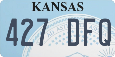 KS license plate 427DFQ
