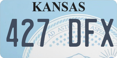 KS license plate 427DFX