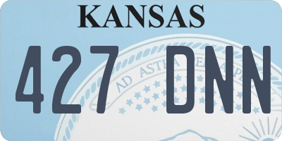 KS license plate 427DNN