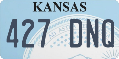 KS license plate 427DNQ