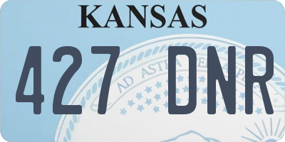 KS license plate 427DNR