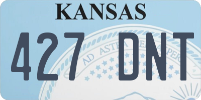 KS license plate 427DNT