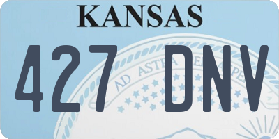 KS license plate 427DNV