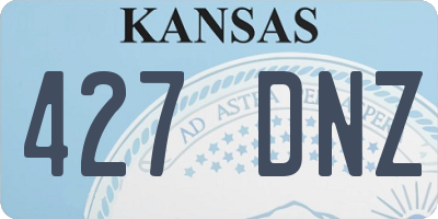 KS license plate 427DNZ