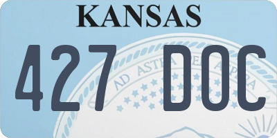 KS license plate 427DOC