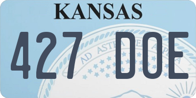 KS license plate 427DOE