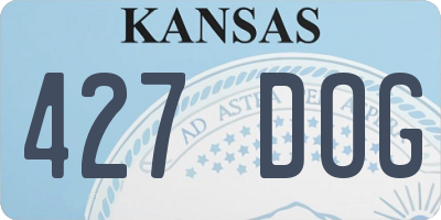 KS license plate 427DOG