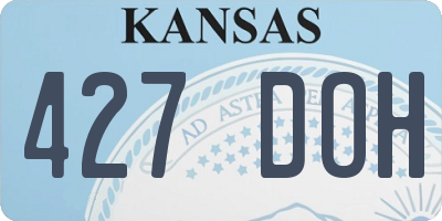 KS license plate 427DOH