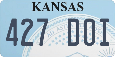 KS license plate 427DOI