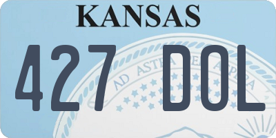 KS license plate 427DOL