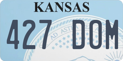 KS license plate 427DOM
