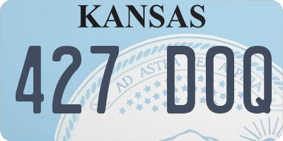 KS license plate 427DOQ