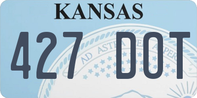 KS license plate 427DOT