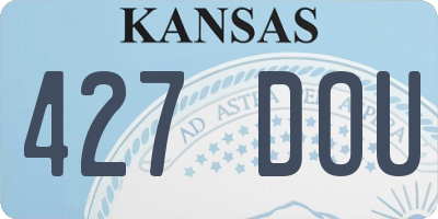 KS license plate 427DOU