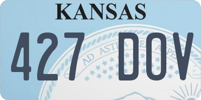 KS license plate 427DOV