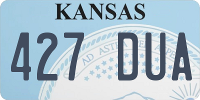 KS license plate 427DUA