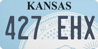 KS license plate 427EHX