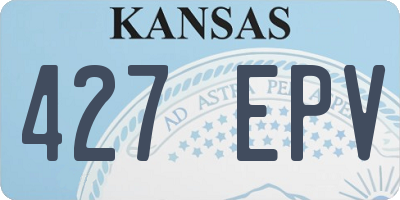 KS license plate 427EPV