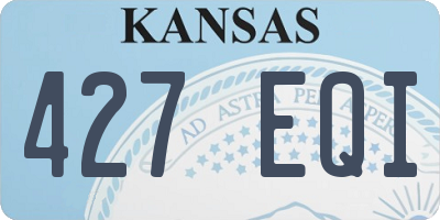 KS license plate 427EQI