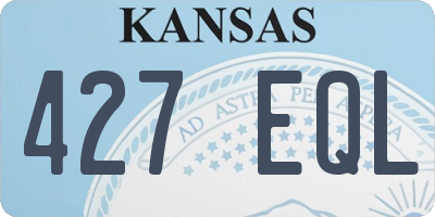 KS license plate 427EQL