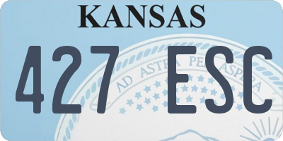 KS license plate 427ESC