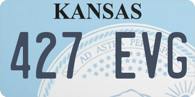 KS license plate 427EVG