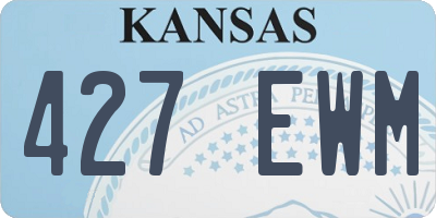 KS license plate 427EWM