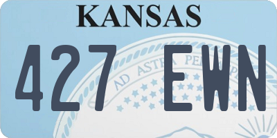 KS license plate 427EWN