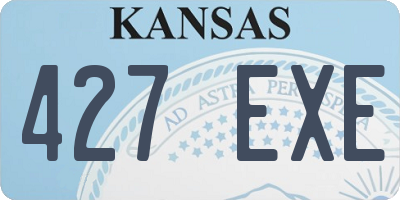 KS license plate 427EXE