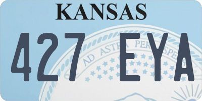 KS license plate 427EYA