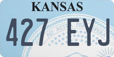 KS license plate 427EYJ