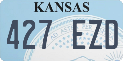 KS license plate 427EZD