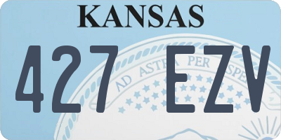 KS license plate 427EZV