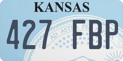 KS license plate 427FBP