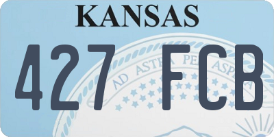 KS license plate 427FCB