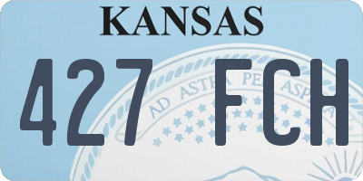 KS license plate 427FCH