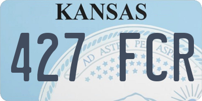 KS license plate 427FCR