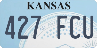 KS license plate 427FCU