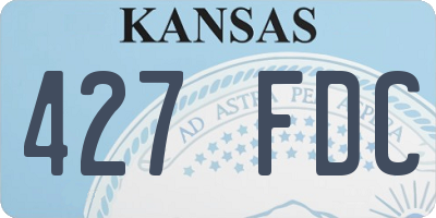 KS license plate 427FDC