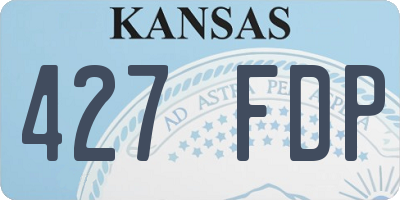 KS license plate 427FDP