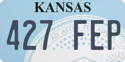 KS license plate 427FEP