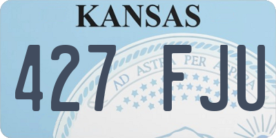 KS license plate 427FJU