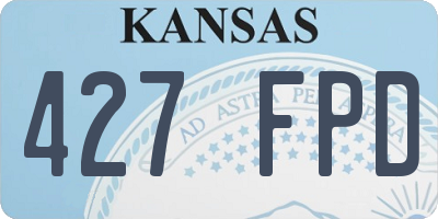 KS license plate 427FPD
