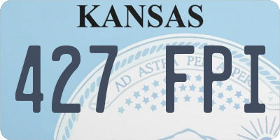 KS license plate 427FPI