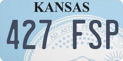 KS license plate 427FSP