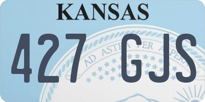 KS license plate 427GJS