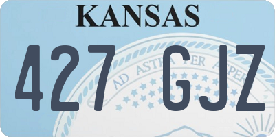 KS license plate 427GJZ