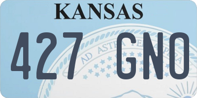 KS license plate 427GNO