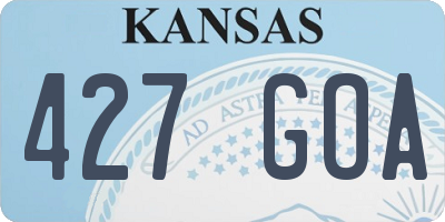 KS license plate 427GOA