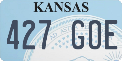 KS license plate 427GOE